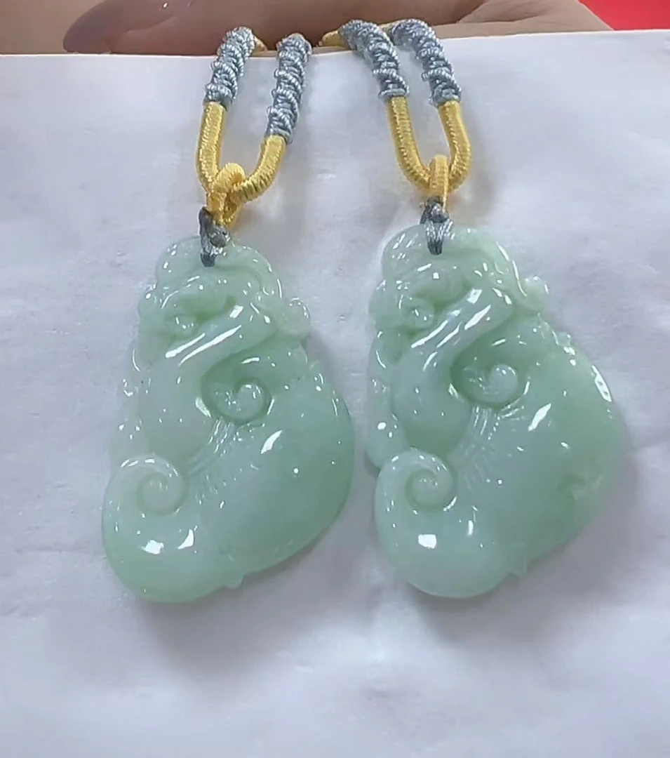 天然翡翠A货龙头如意（多样性发货只发一个）送绳
