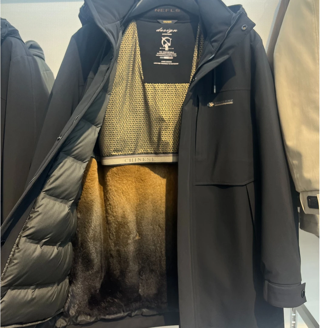 (新国标90鸭绒内胆可拆卸) 男士秋冬季保暖连帽夹克外套羽绒服