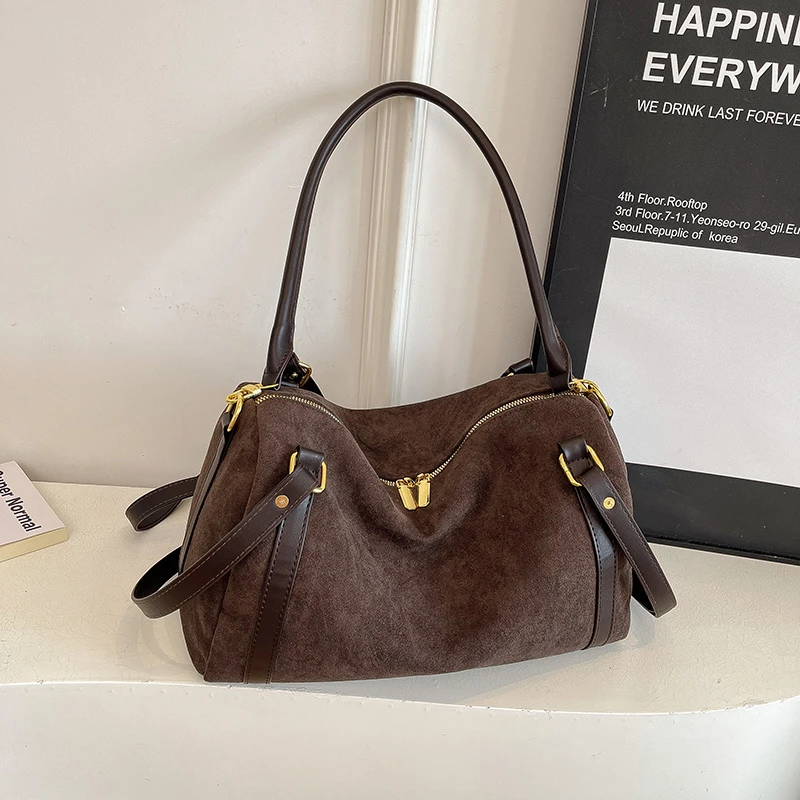 2025秋冬新款韩系小众ins大容量枕头包百搭单肩斜挎包包女洋气