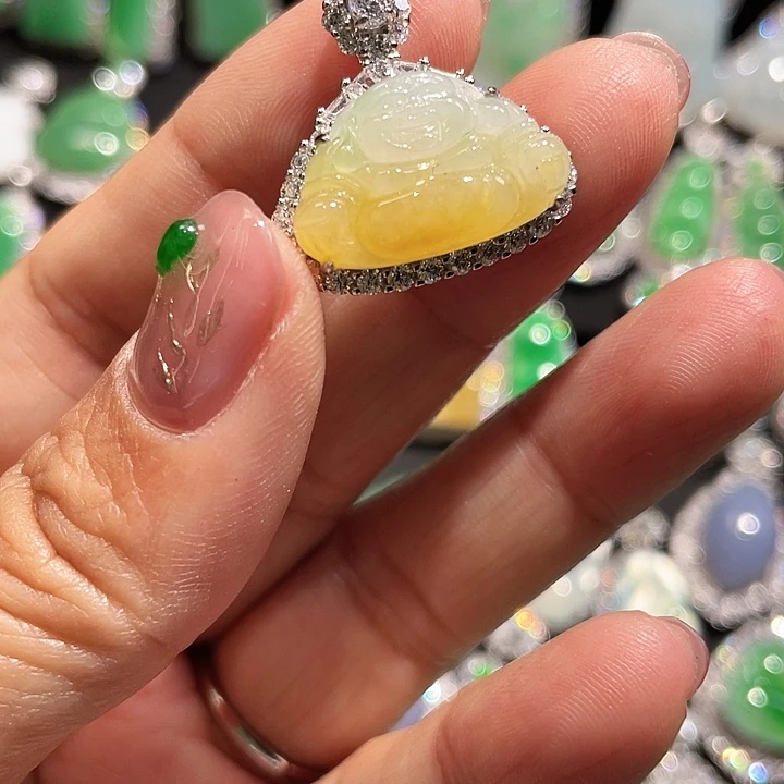 翡翠银S925镶嵌颈饰