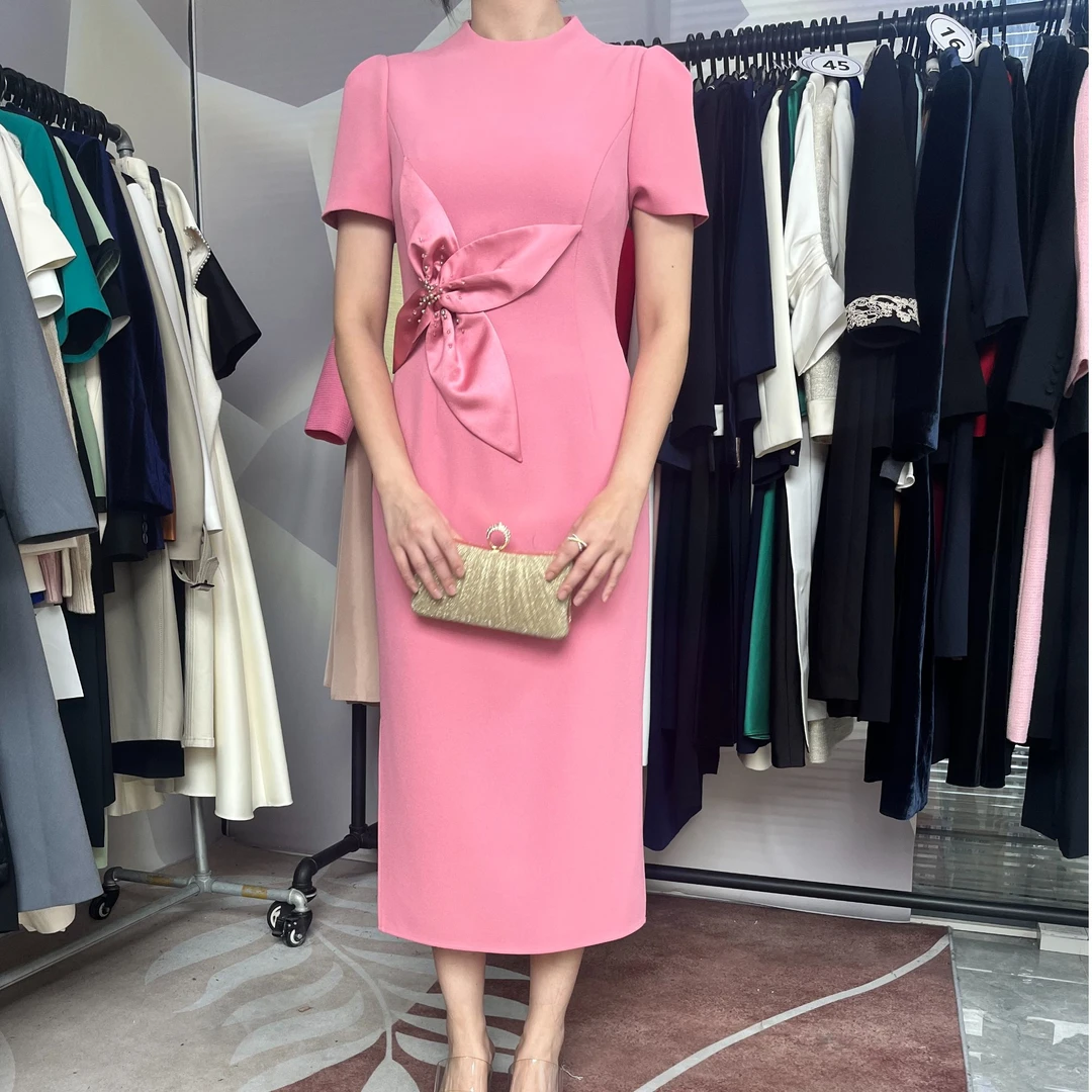 【歌】连衣裙显瘦气质针织时尚百搭夏季开叉修身GL452