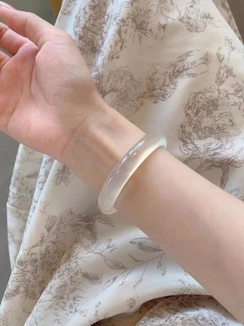 【冰白手镯】体验精品款【有正圈与圆条可自选】