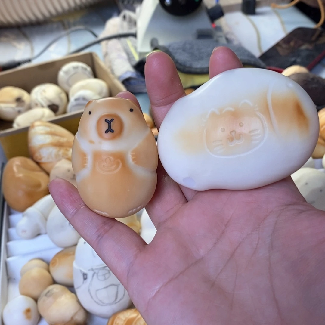 菩提根/象牙果把件栗****炒象牙果定制巨大肥鱼加卡皮