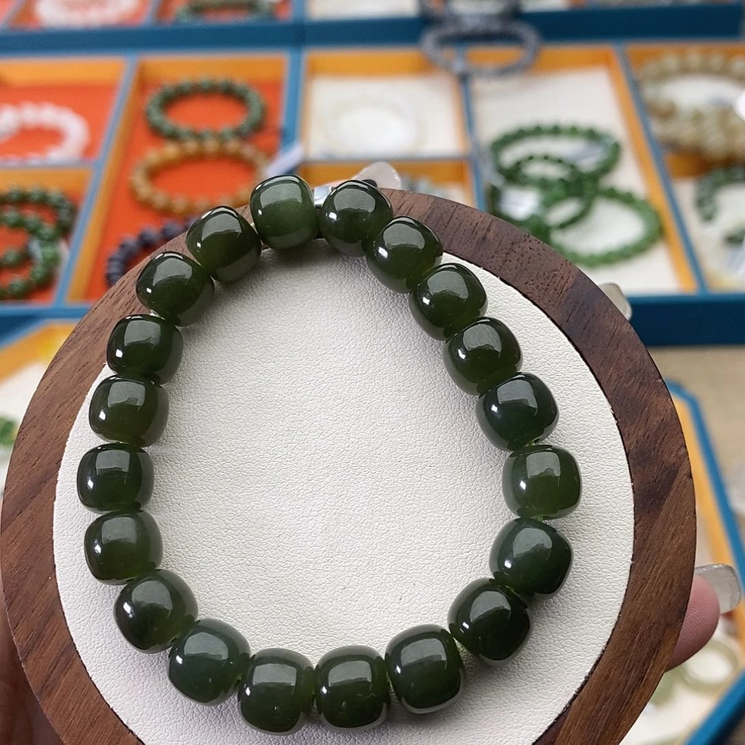 和田玉未镶嵌手串A46卡9×10