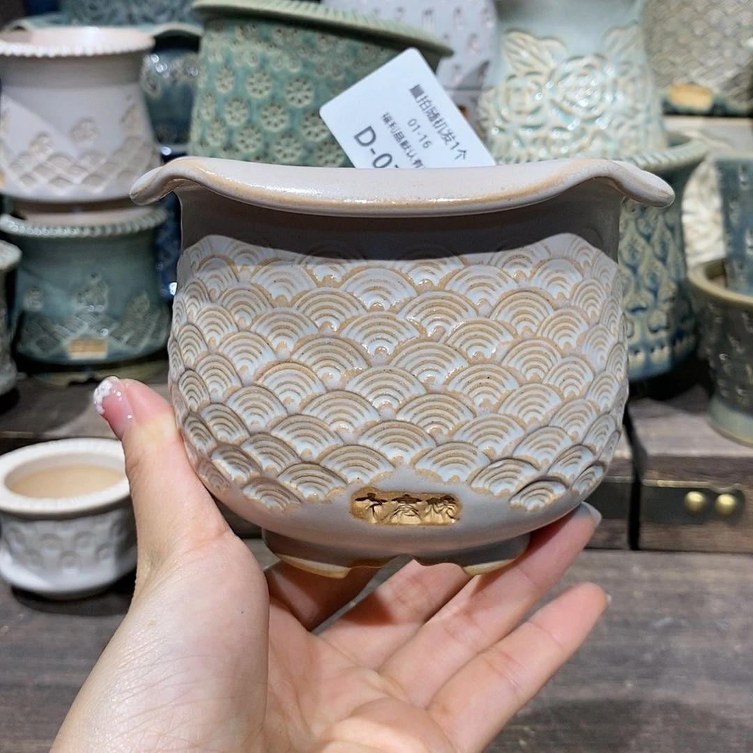 七里烧花盆1-16-071口径8