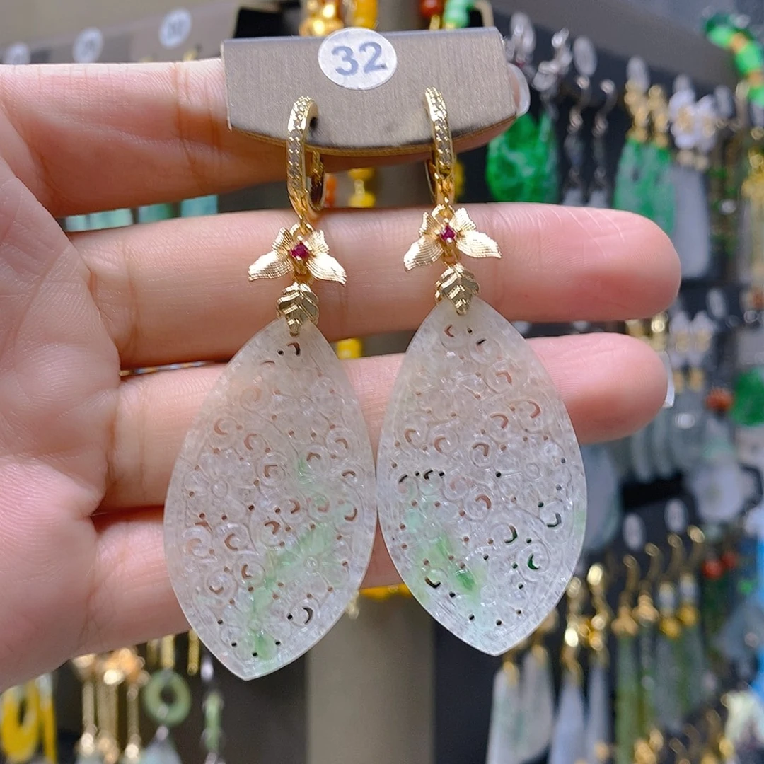 未镶嵌翡翠耳饰翡翠