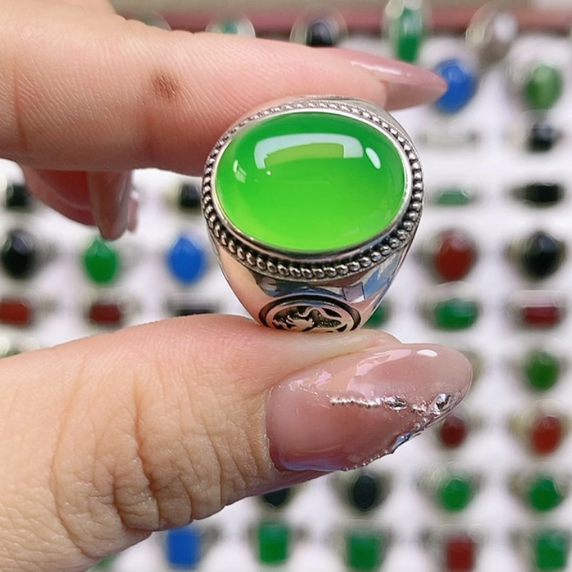 【闪购商品】银S925镶嵌戒指玛瑙/玉髓