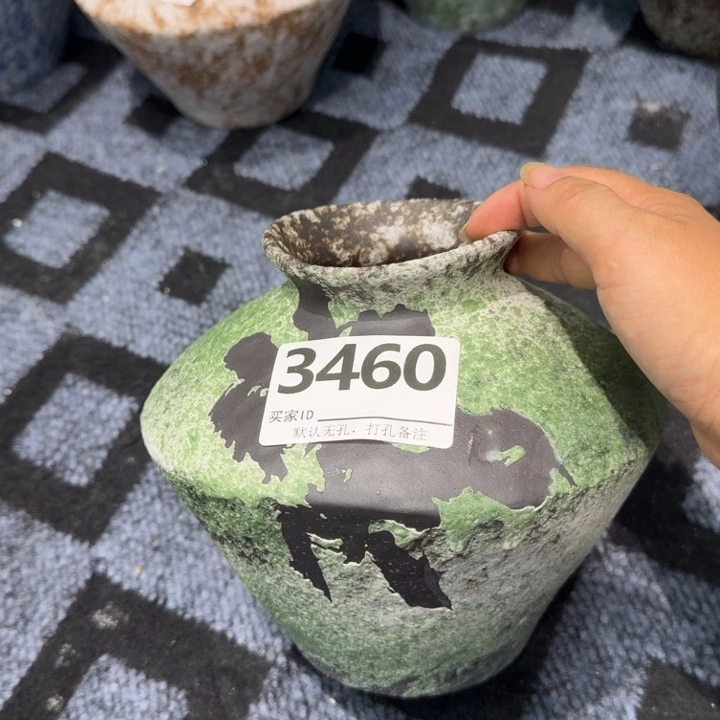 瓷片景德镇高温花器编码3460高18口6默认无孔