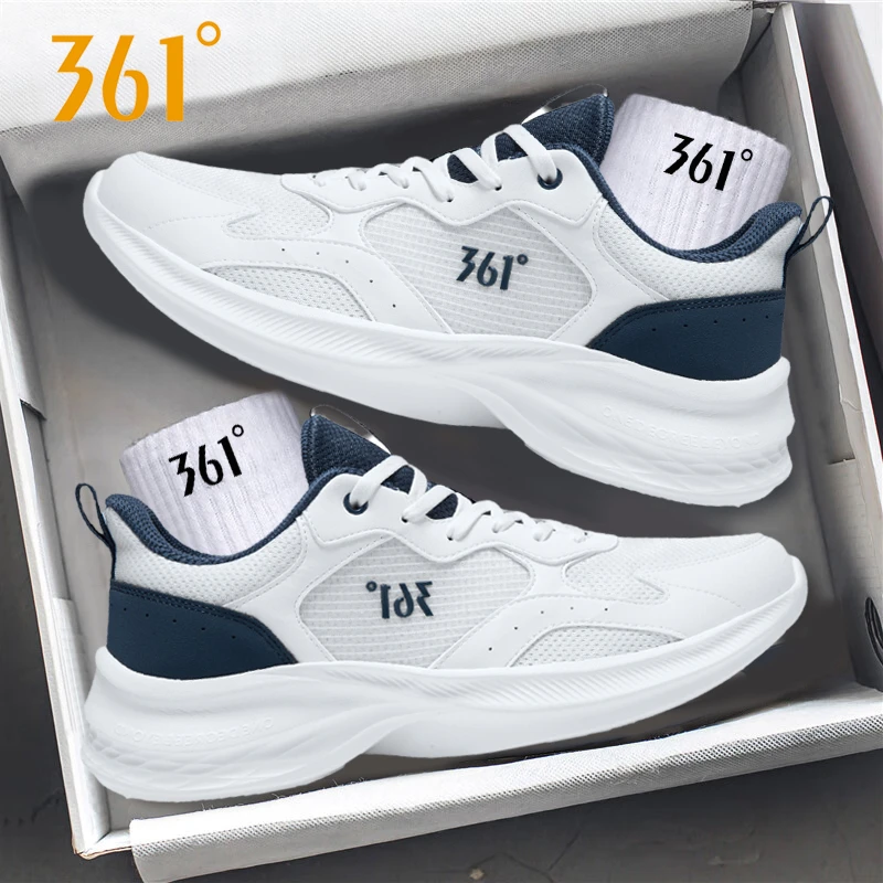 361男鞋网面跑步鞋透气休闲鞋春秋款旅游鞋软底通勤鞋361度运动男