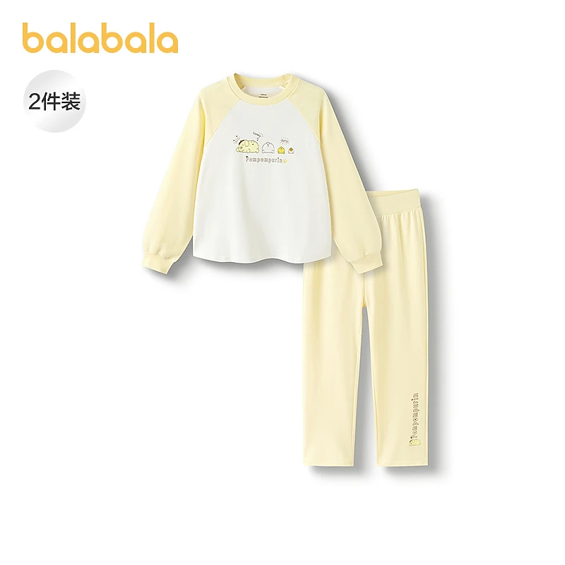 【三丽鸥IP商场同款】巴拉巴拉女童睡衣套装秋新品儿童家居服甜美