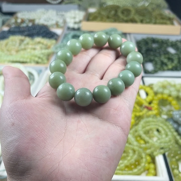 蛇纹石玉未镶嵌手链