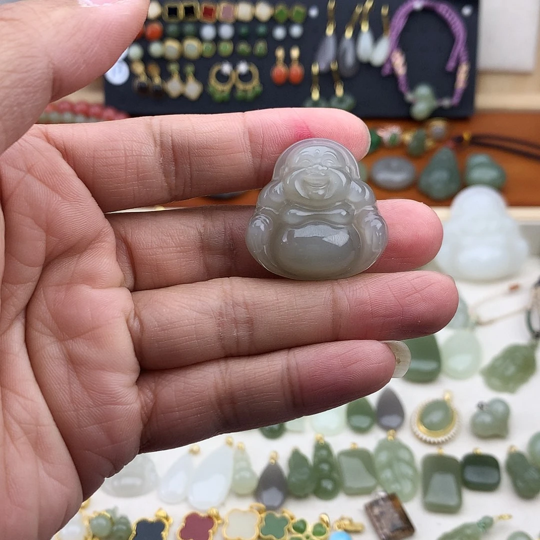 和田玉未镶嵌吊坠(不含链)