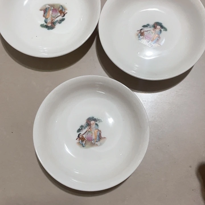 瓷片你****哥寿星醋碟，库存微瑕