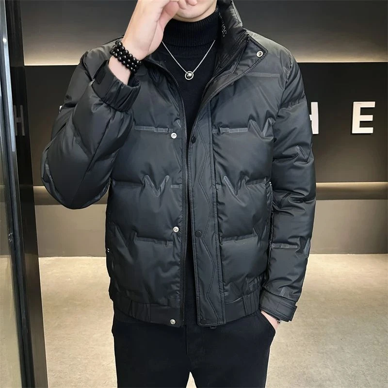 啄木鸟品鸭绒男士立领羽绒服免洗时尚冬季韩版潮流保暖潮加厚外套