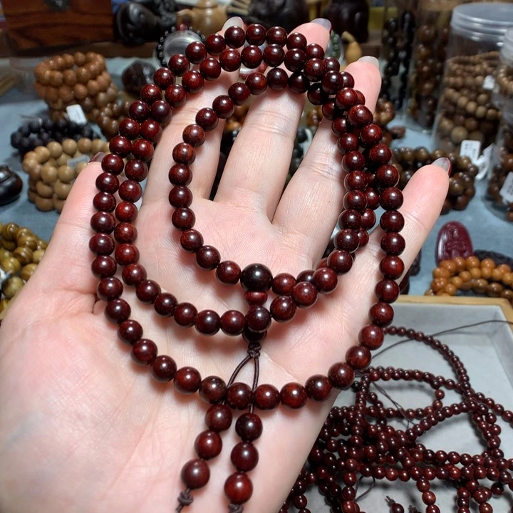 小叶紫檀手串/手链6mm108颗带星