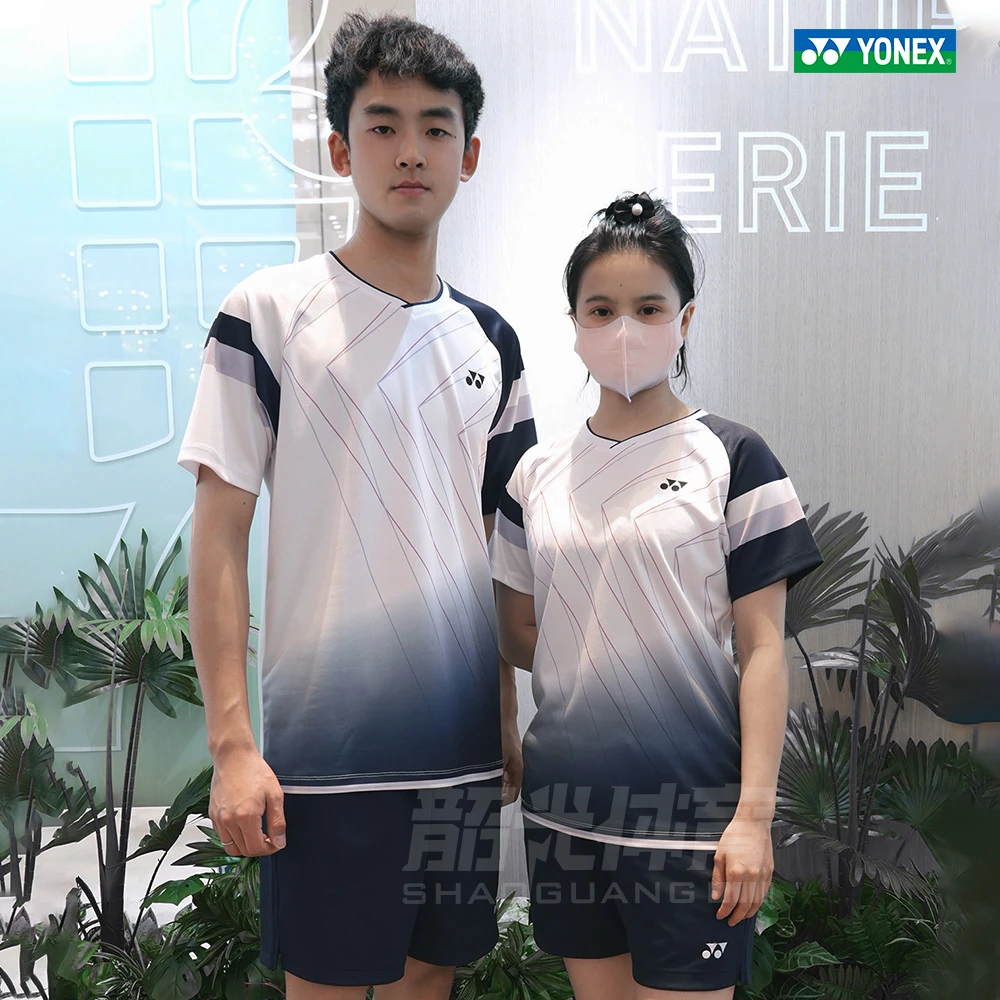 2025新款YONEX尤尼克斯YY羽毛球服运动T恤短袖1104125BCR/2104125
