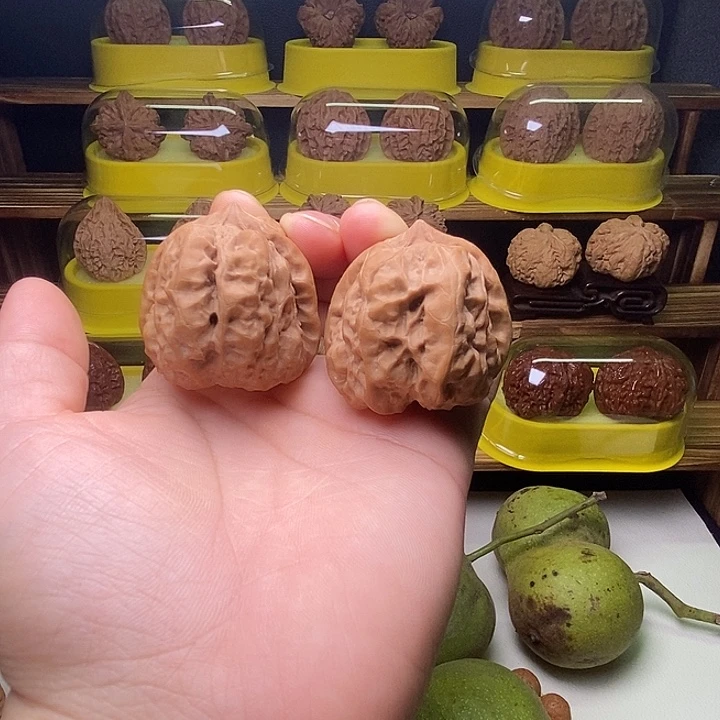 王***滑龙脊菩提把件文玩核桃39尺蛤蟆头