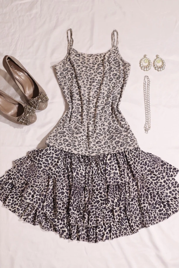 鲸汐古着vintage蓬蓬裙连衣裙毛衣外套