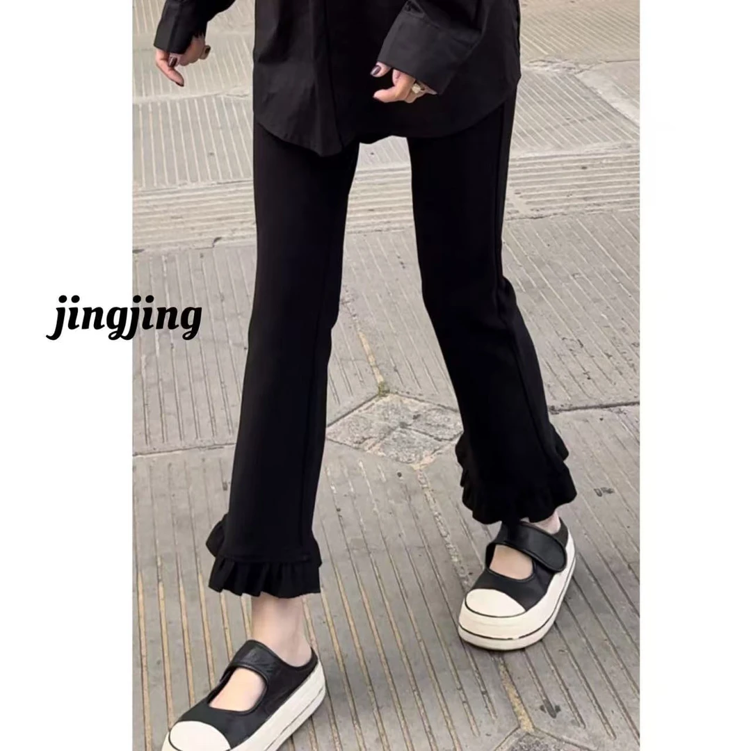 秋季新款显瘦微喇九分西装裤(9158)