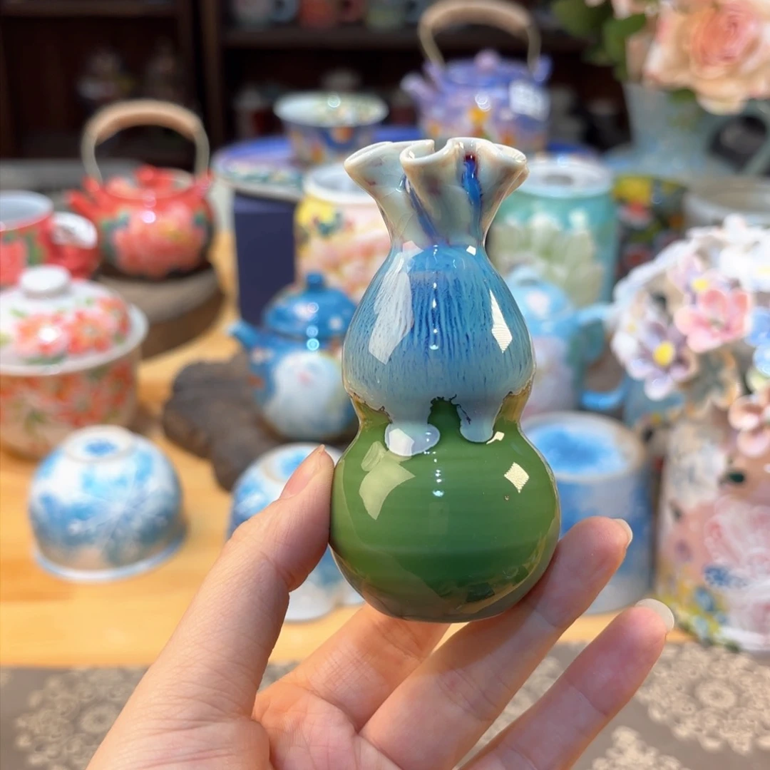 景德镇手绘高温釉下彩陶瓷茶具