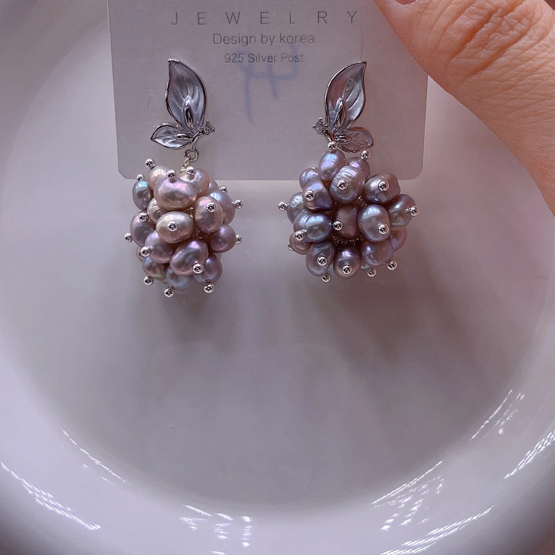 未镶嵌淡水珍珠耳饰耳环