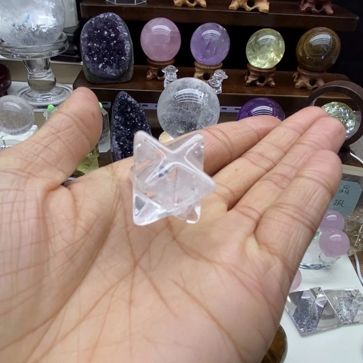 水晶摆件未镶嵌天然白水晶卡巴