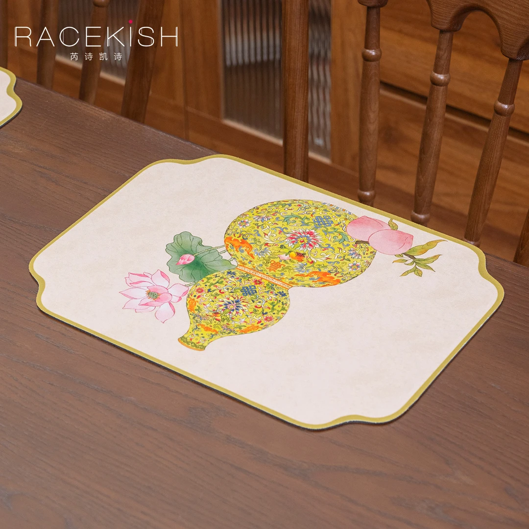 racekish绿葫芦垫子硅藻泥餐垫ins风北欧创意桌垫家居创意礼品