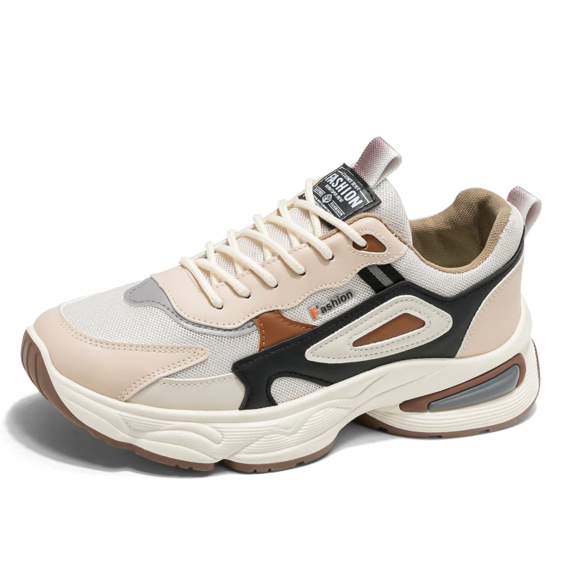 春季男鞋新款透气网面青少年运动鞋韩版潮流百搭厚底休闲老爹潮鞋