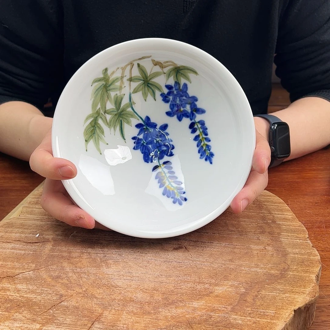 瓷片景德镇陶瓷手工手绘制作