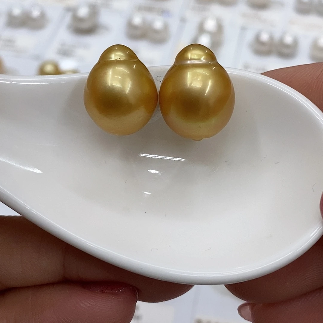 未镶嵌海水珍珠裸珠金珠13-14