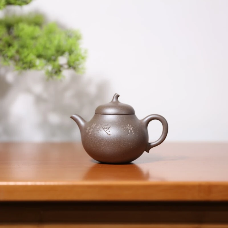 【前墅龙窑丨瓜趣壶】许彩琴·范家 青灰泥 约155CC 紫砂壶