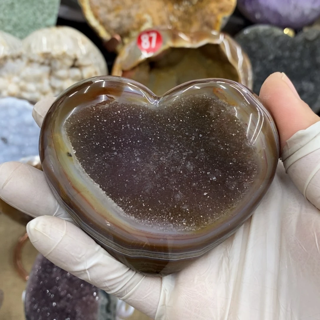 水晶水晶爱心有瑕疵未镶嵌