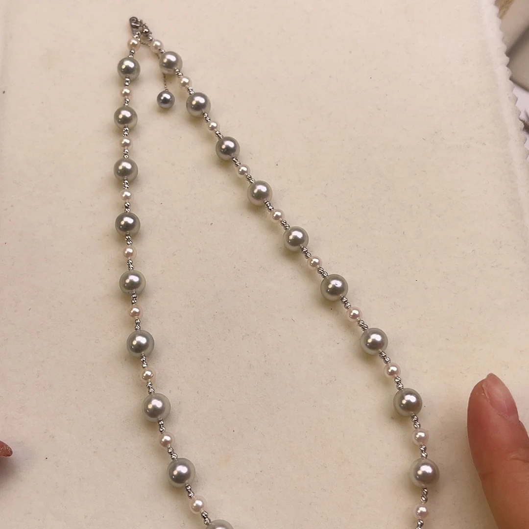 颈饰18K金镶嵌海水珍珠