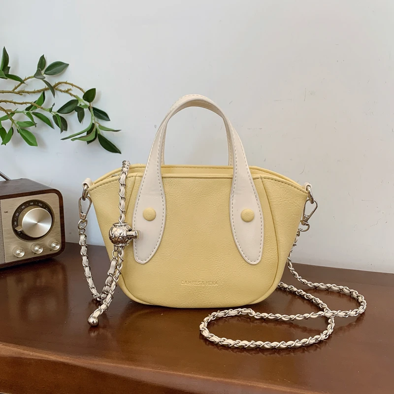 【春日甜心】女包撞色韩版手提饺子包高品质斜挎包百搭洋气单肩包