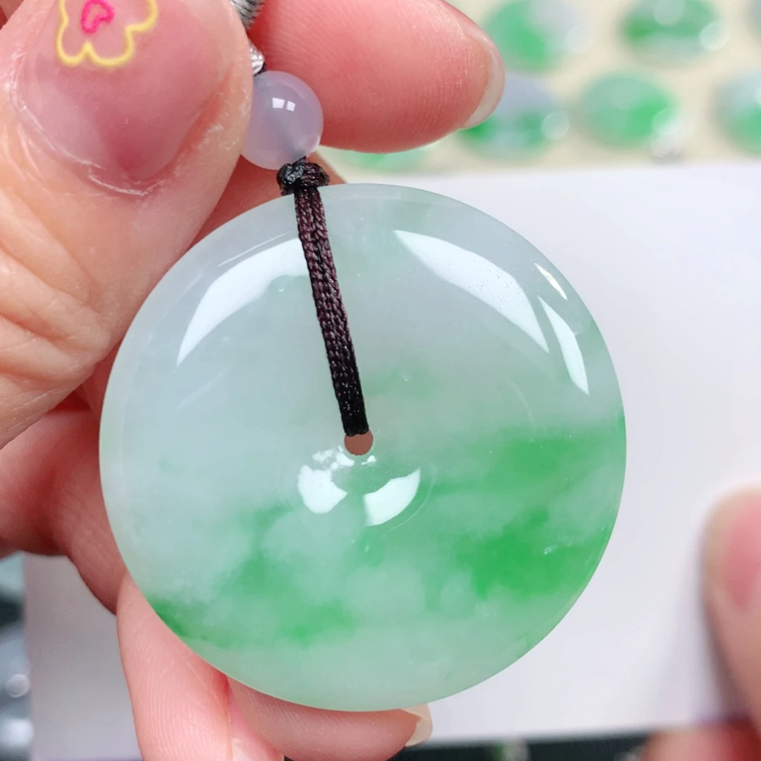 翡翠未镶嵌颈饰34-5.5