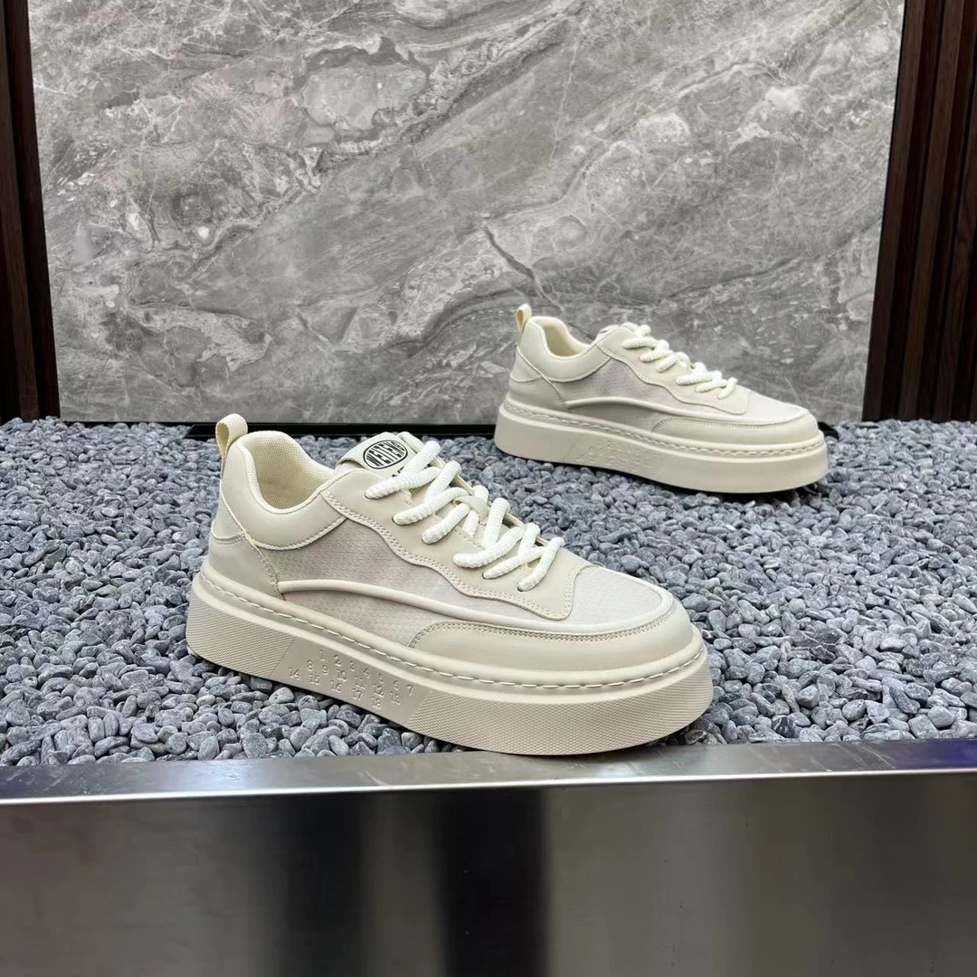 新款板鞋时尚休闲鞋男鞋春季ins潮鞋休闲潮流百搭厚底小白鞋舒适