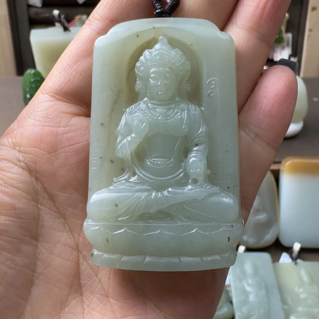 和田玉未镶嵌吊坠(不含链)