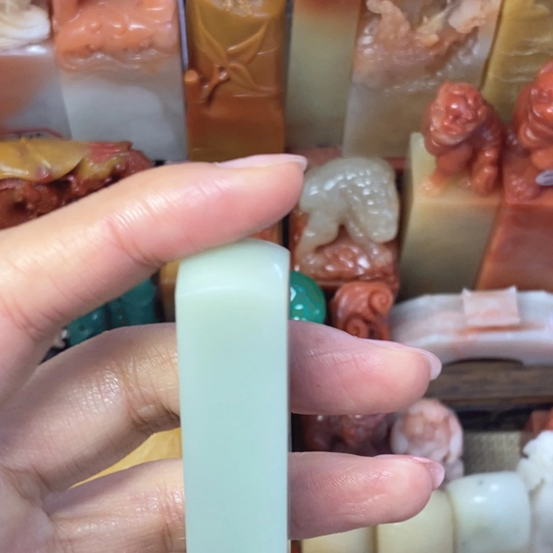 印石寿山石竹叶青