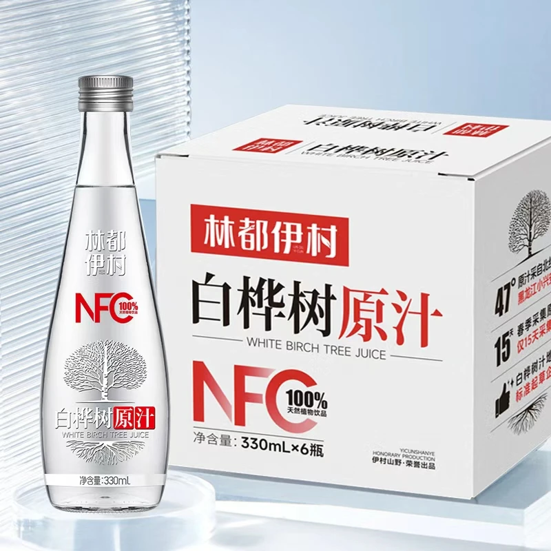 林都伊村 白桦树汁100%原汁原液0添加NFC天然植物饮料 整箱礼盒装