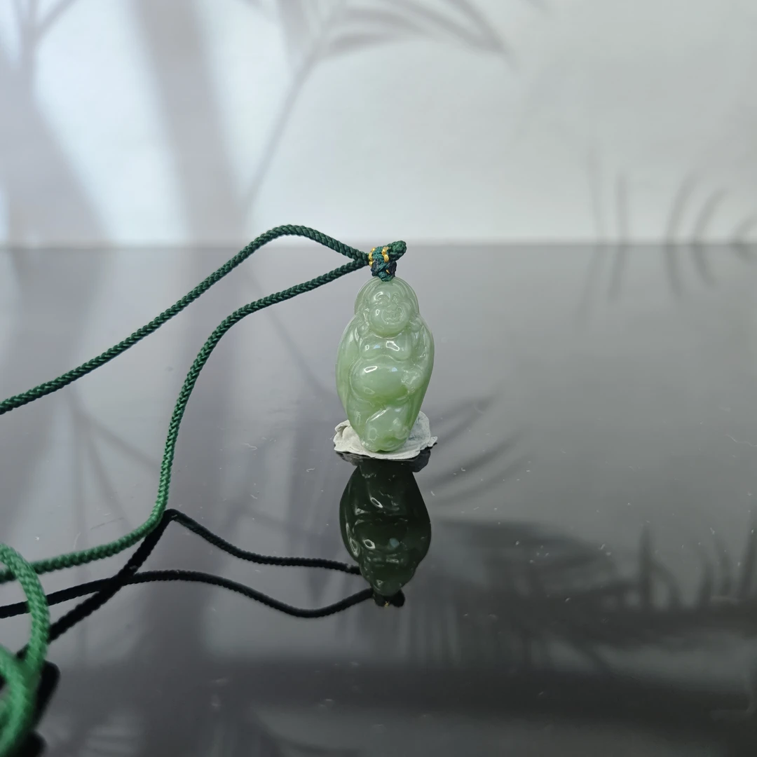 X和田玉碧玉佛公吊坠4891