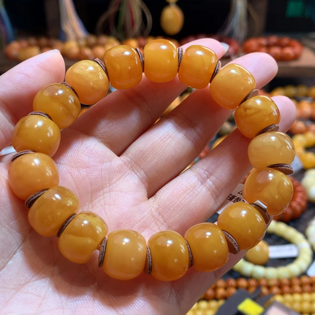 蜜蜡未镶嵌手串蜜蜡手串