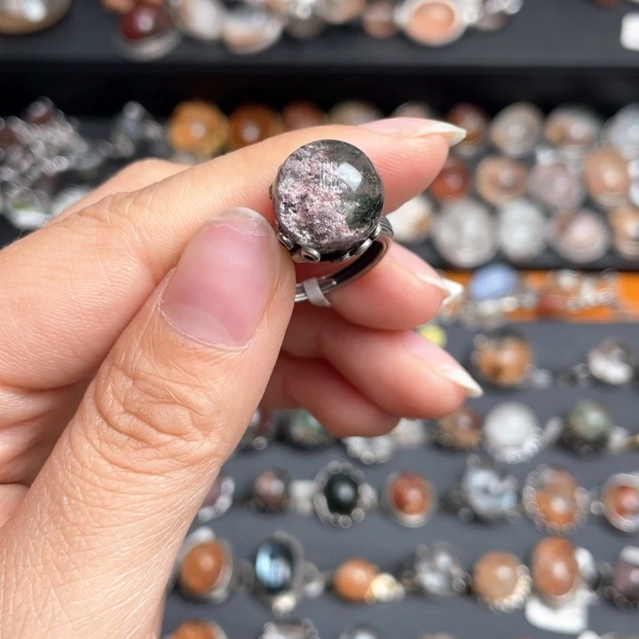 水晶戒指银S925镶嵌111111111