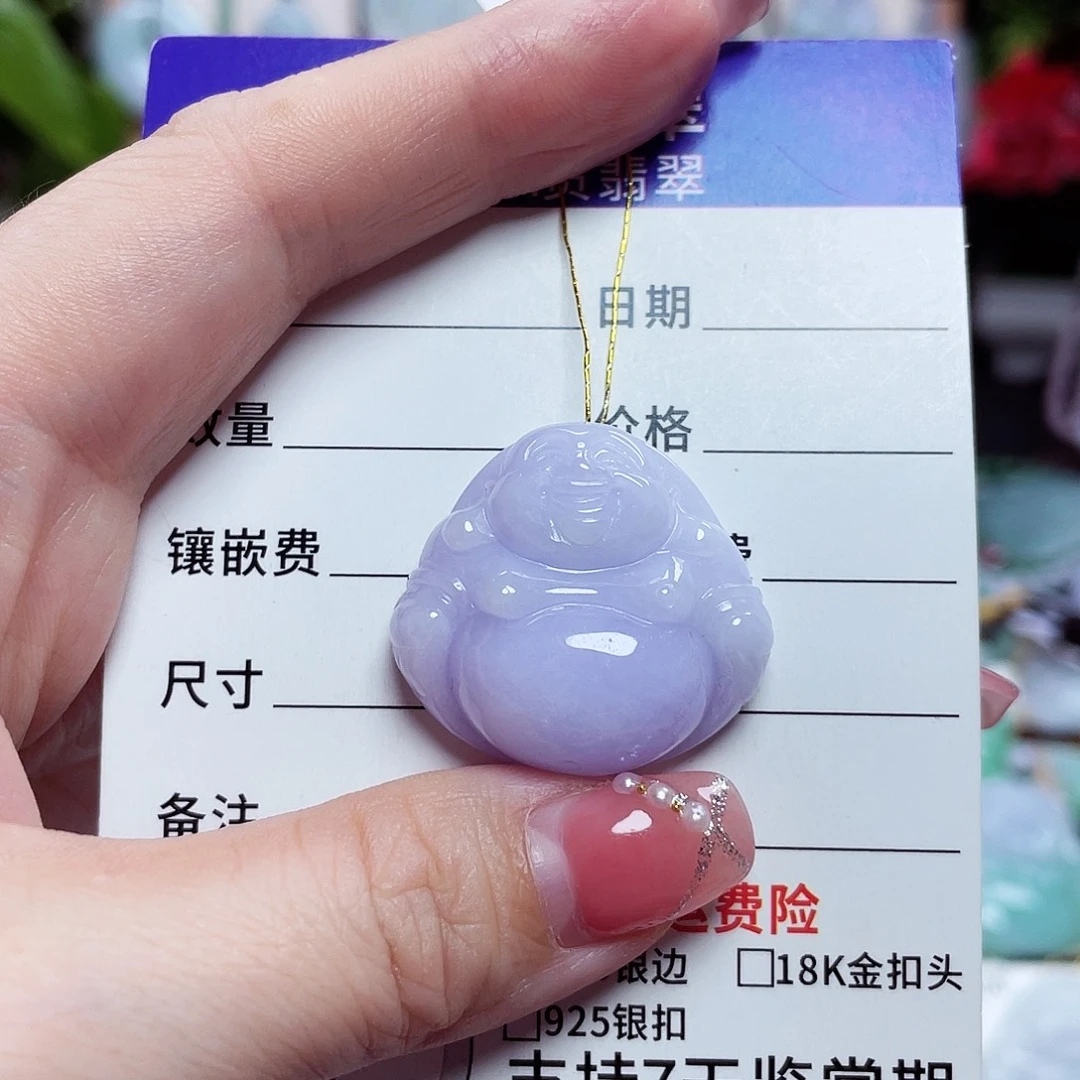 翡翠未镶嵌颈饰佛公13