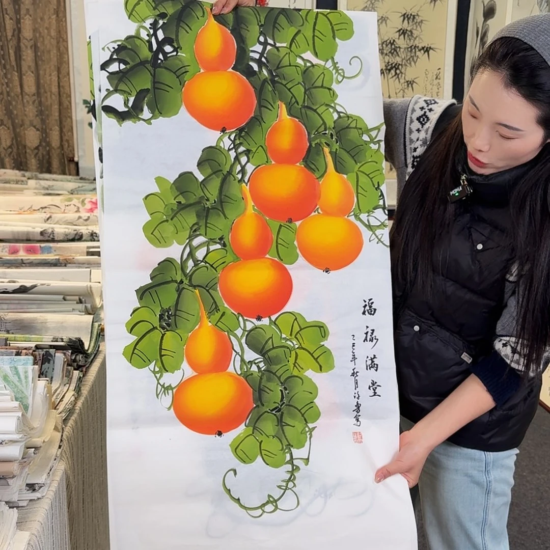 纯手绘国画作品好看三尺
