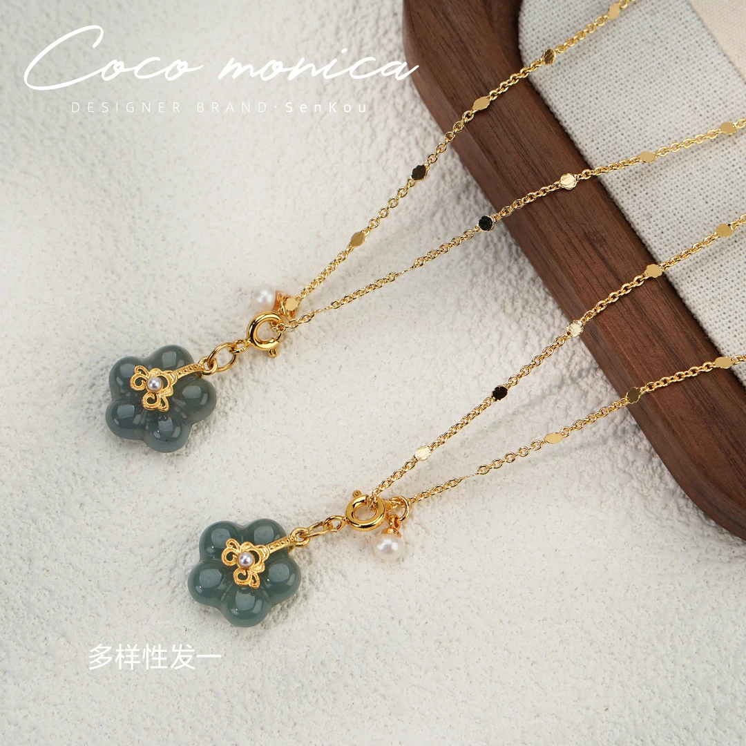 【小霞珠宝】翡翠气质轻奢时尚百搭复古古风小众简约AC276