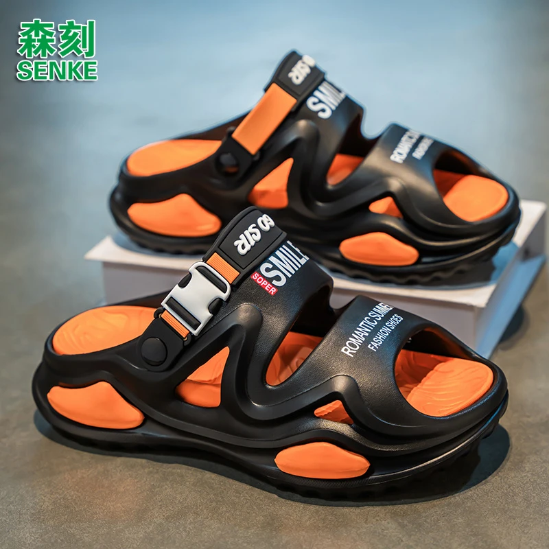 森刻潮拖软底软面亲子款户外沙滩鞋时尚百搭防滑耐磨外穿大码拖鞋