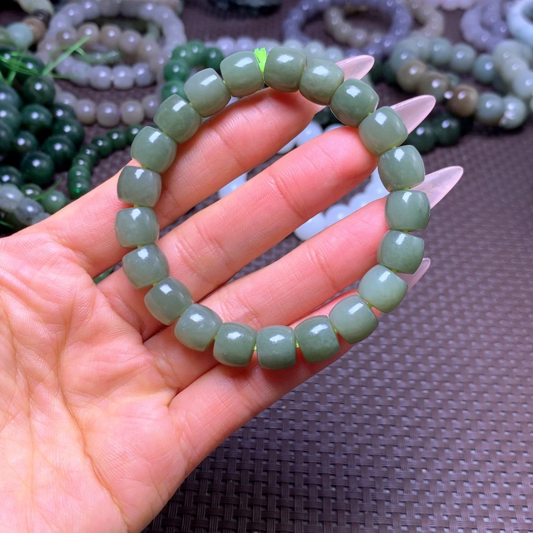 和田玉未镶嵌手串卡10