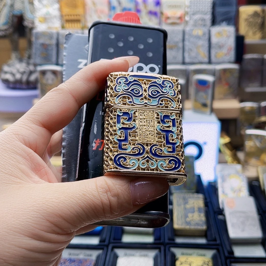 笑***个铜瑞兽包金珐琅彩