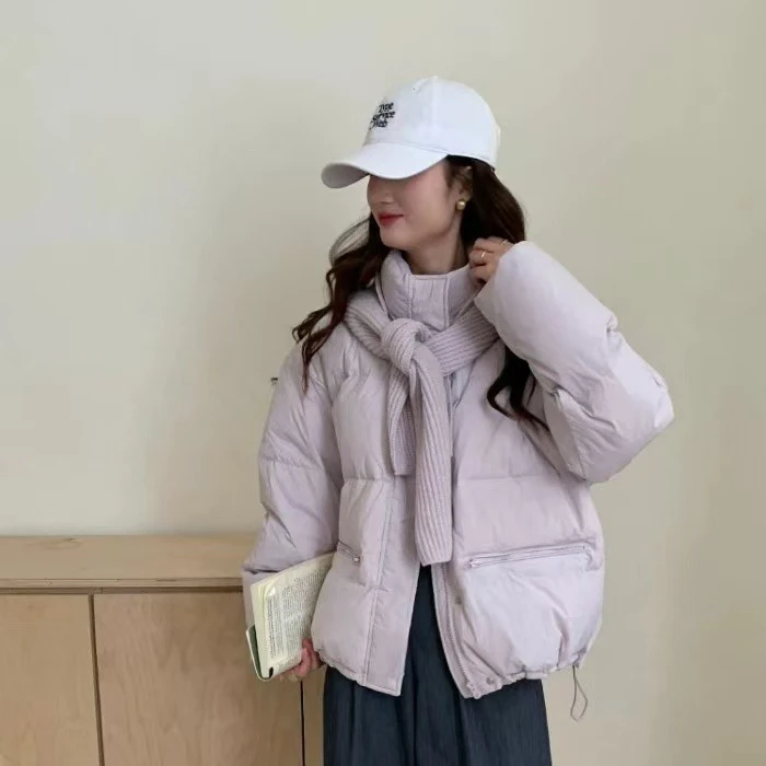 1.8小个子冬季穿搭甜美可爱女装短款外套连帽