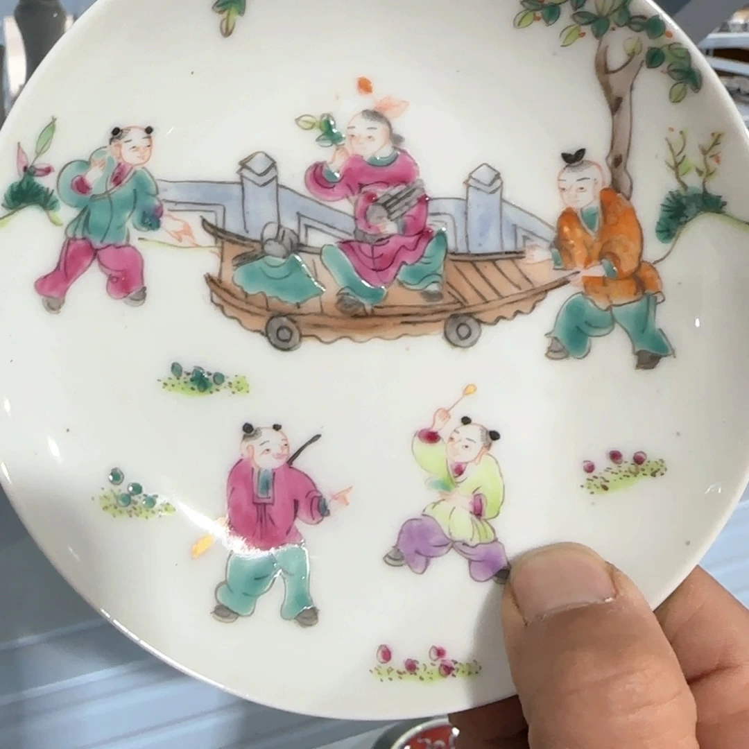 瓷片摆件手绘瓷器全部处理